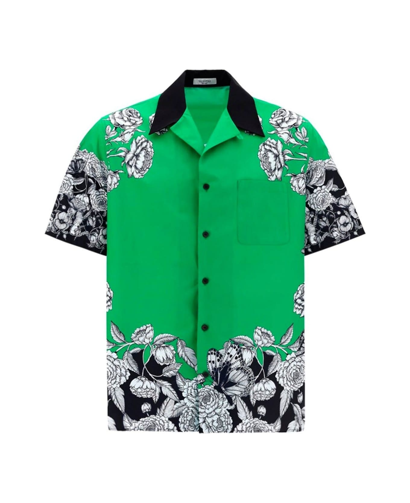 Valentino Floral Printed Shirt - Green シャツ