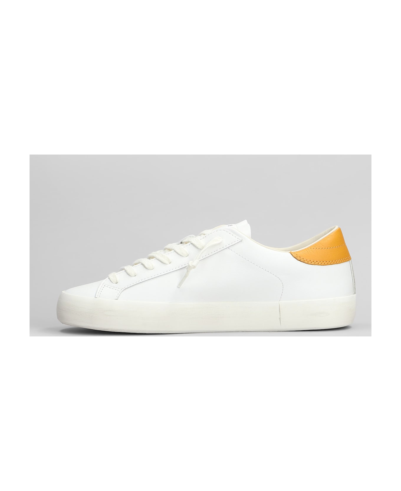 D.A.T.E. Hill Low Sneakers In White Leather - white
