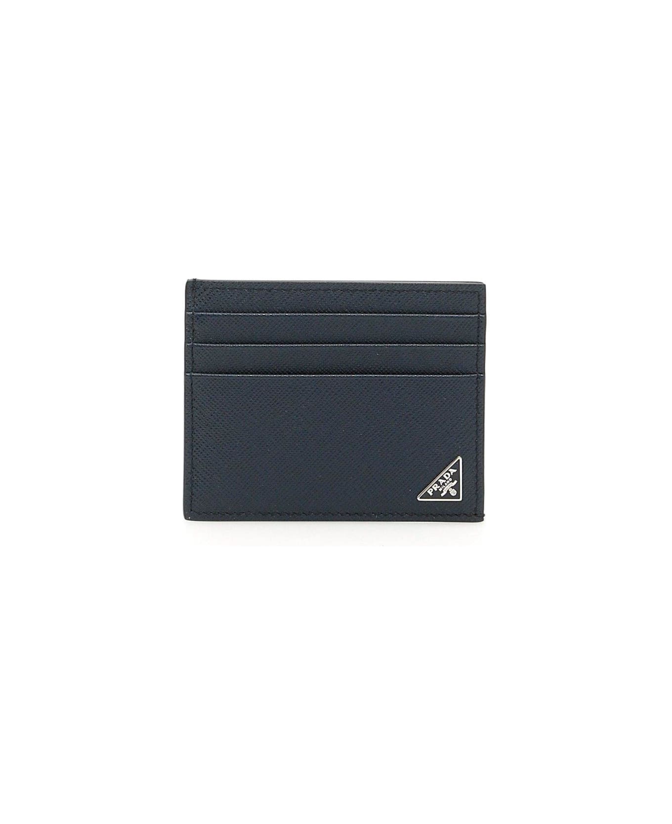 Prada Triangle-logo Cardholder - Blue