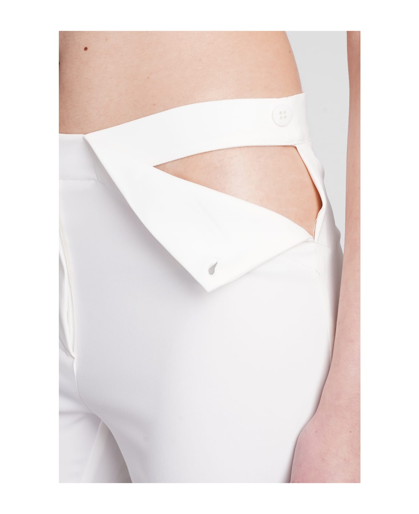 ANDREĀDAMO Pants In White Polyester - white