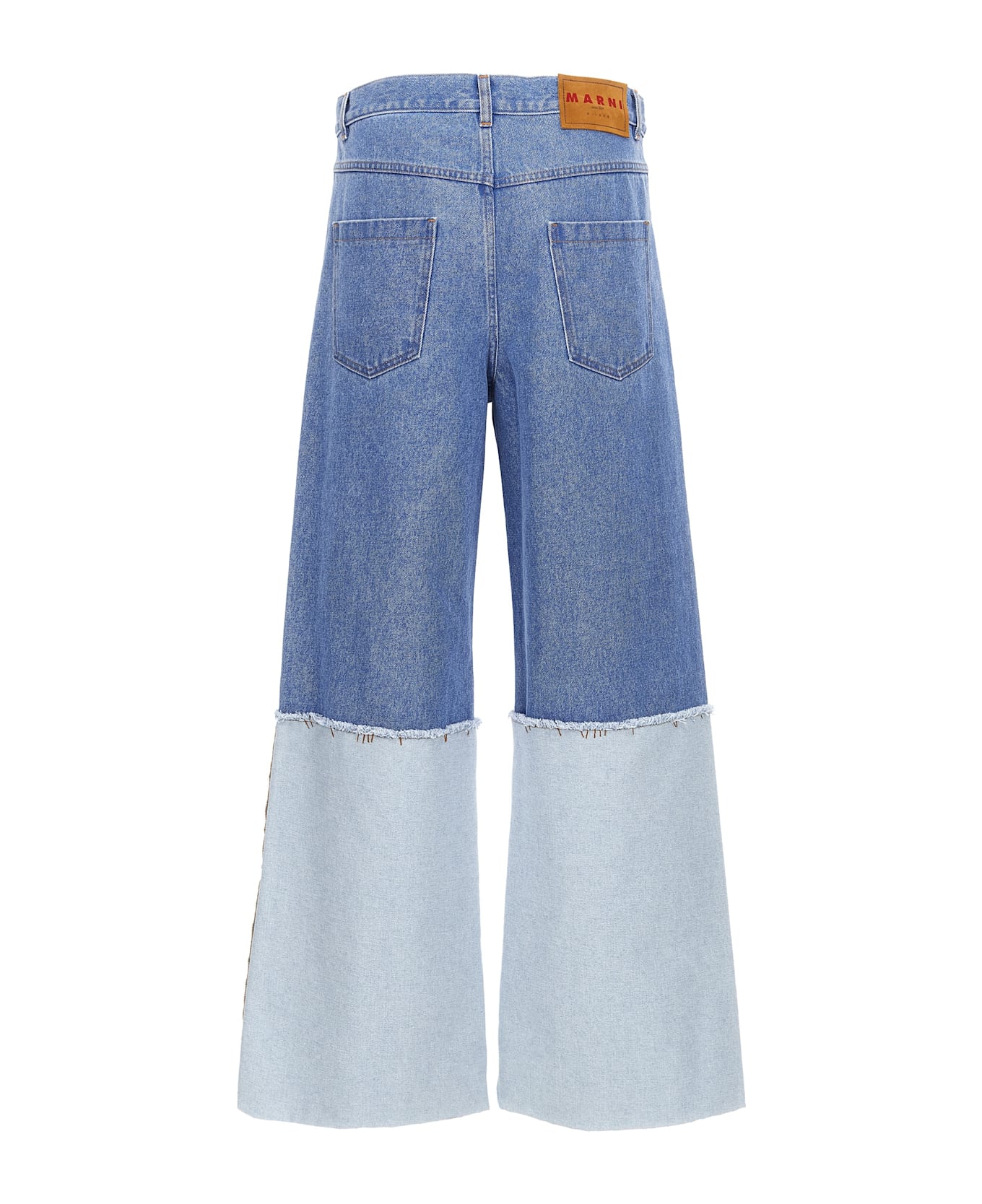 Marni Maxi Turn-up Jeans - Light Blue