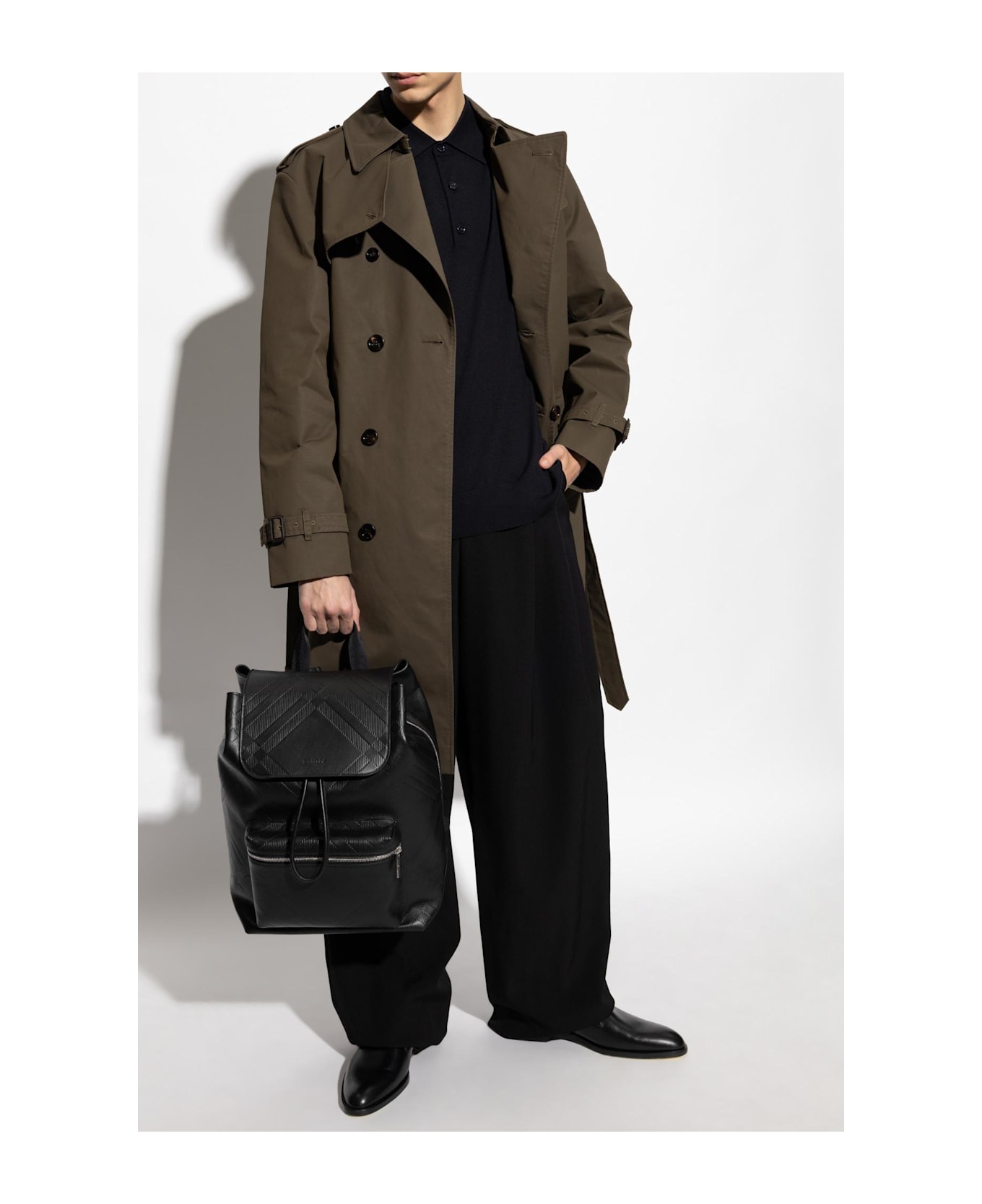 Burberry Trench Coat With Belt - Carob