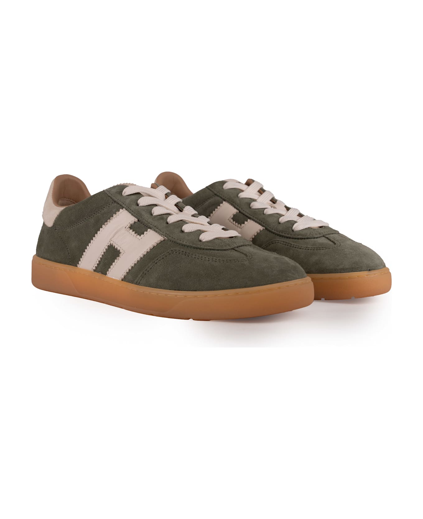 Hogan Cool Suede Sneakers - Verde/Bianco