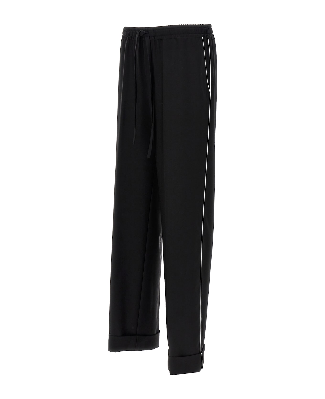 Dolce & Gabbana Contrast Piping Pants - Black  