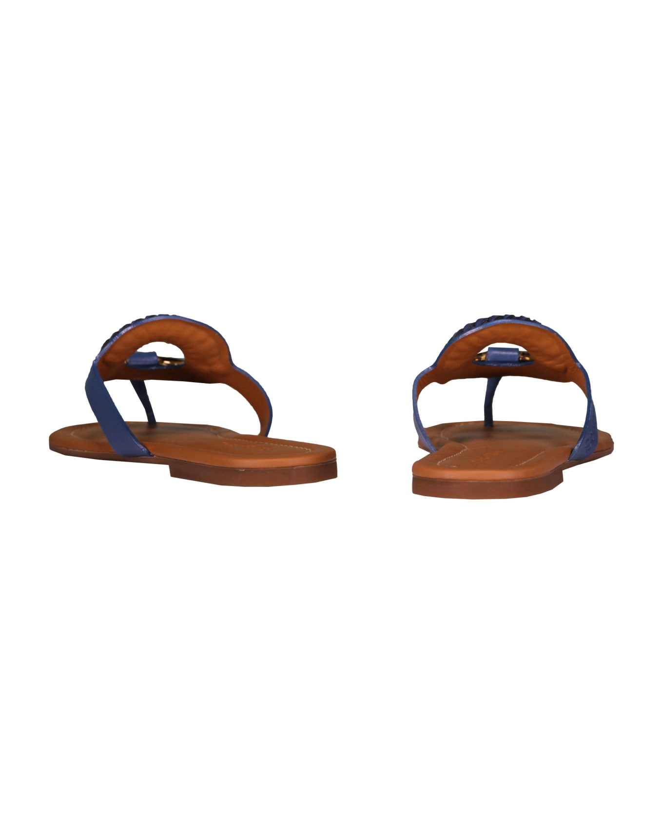 See by Chloé Leather Thong-sandals - blue サンダル