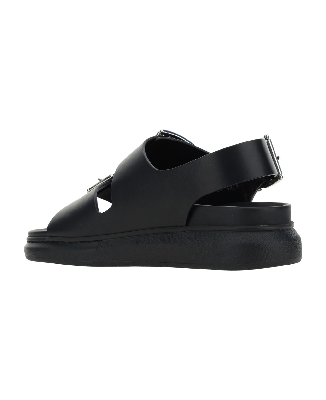 Alexander McQueen Leather Sandal - Black/silver その他各種シューズ