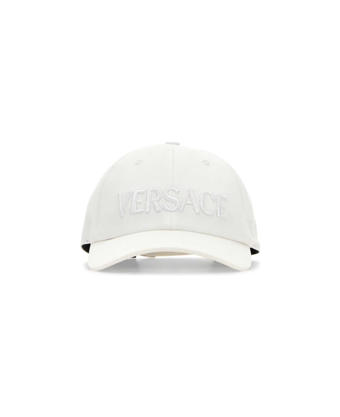 Versace White Cotton Baseball Cap - WHITEWHITE