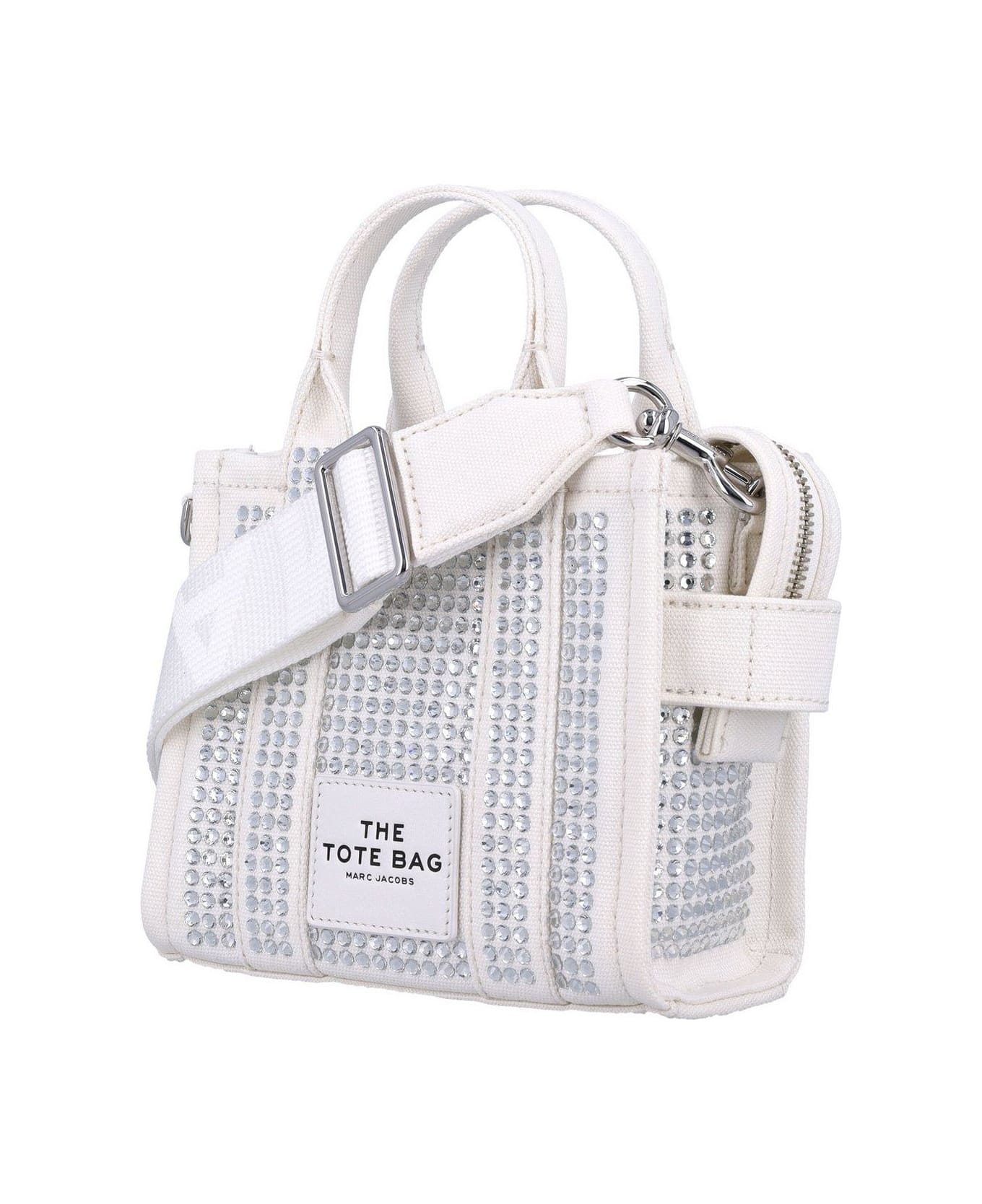Marc Jacobs Embellished Mini Tote Bag - WHITE