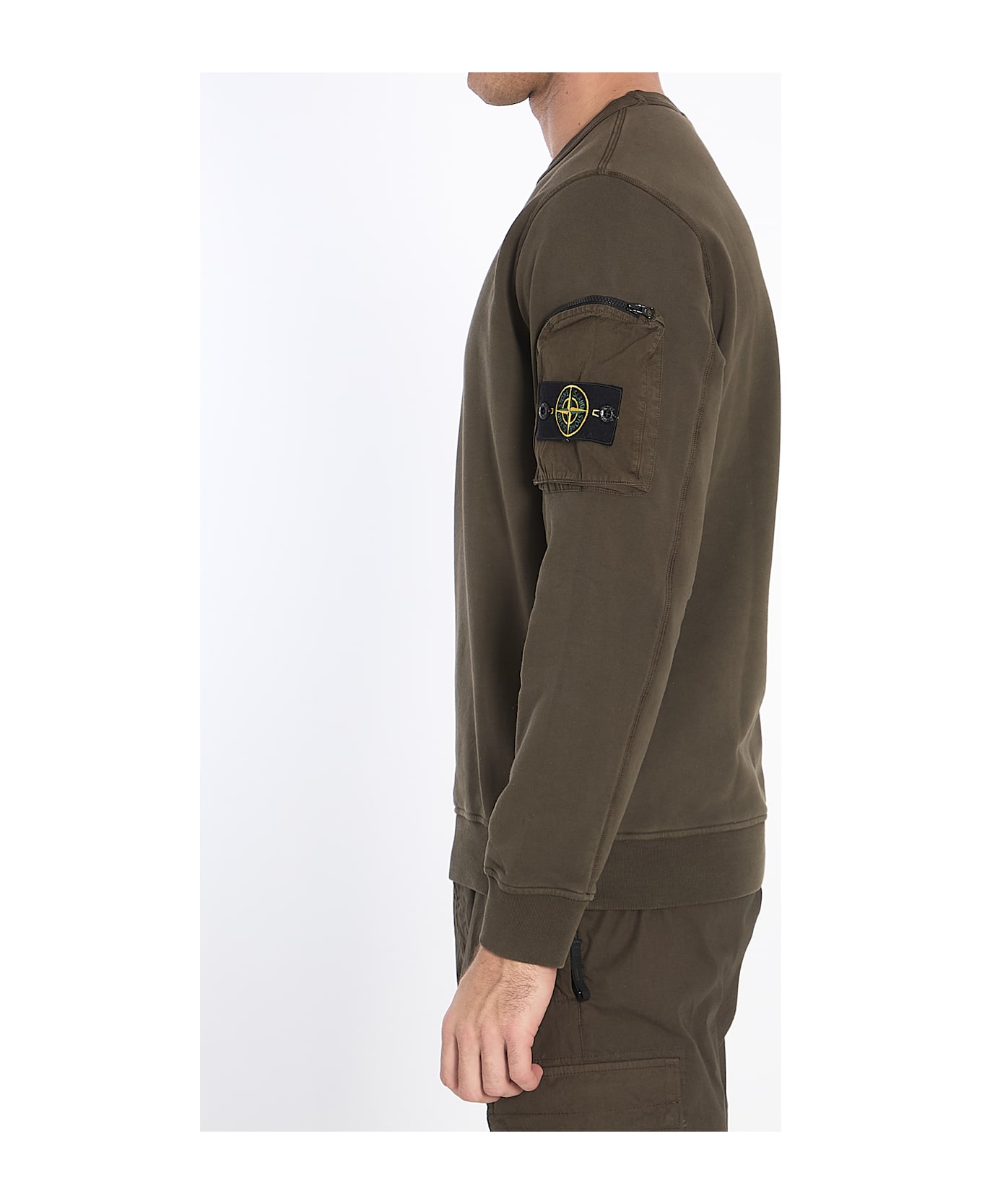 Stone Island Sweatshirt With Pocket - Militare