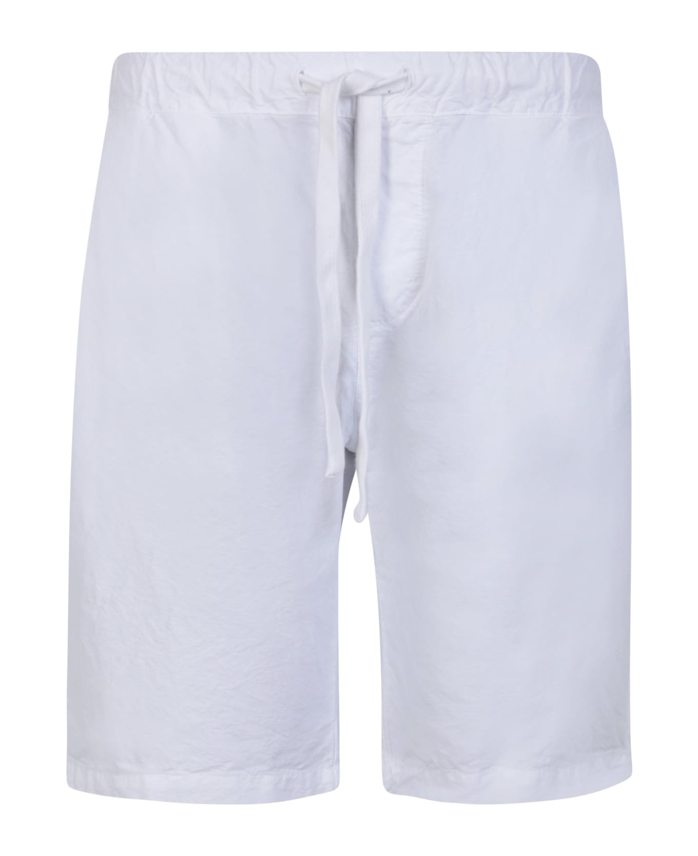 Original Vintage Style White Cotton Bermuda Shorts - White