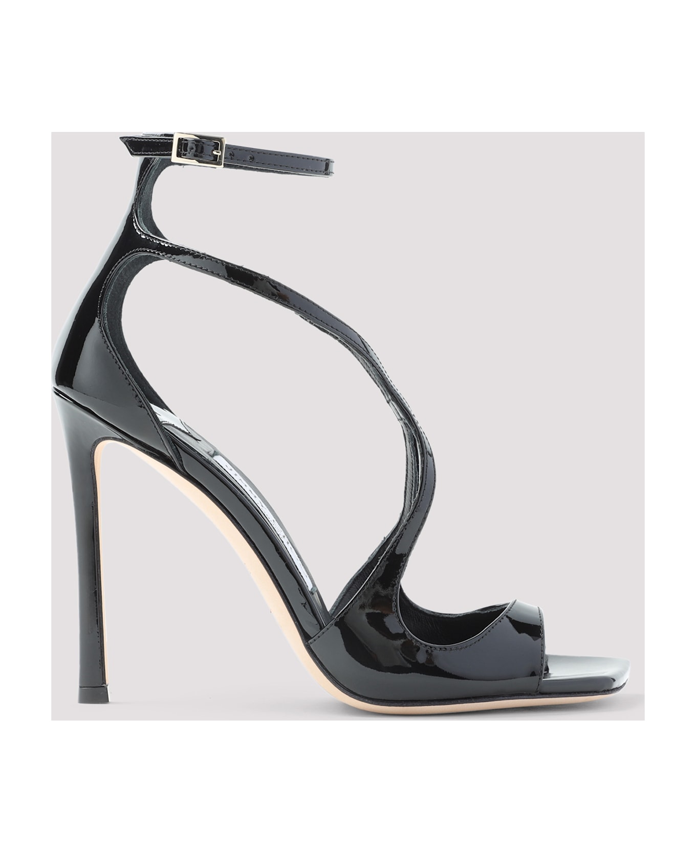 Jimmy Choo Azia 110 Patent Leather Sandals - Black