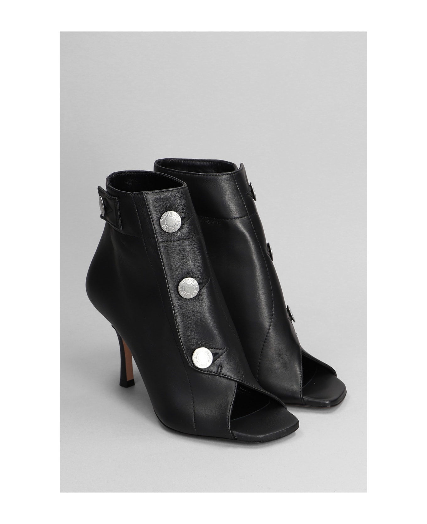 Marc Ellis High Heels Ankle Boots In Black Leather - black ブーツ