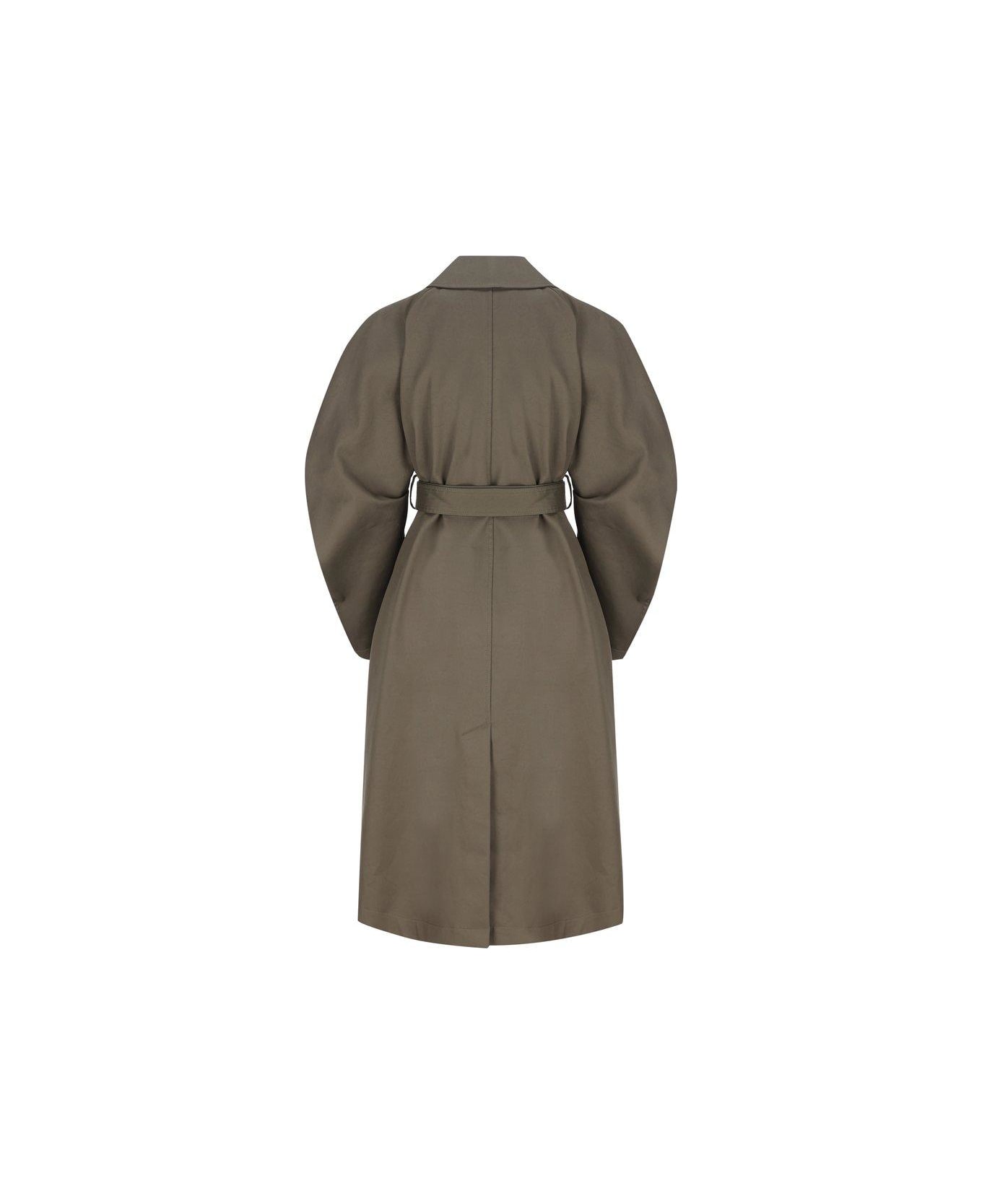 Loewe Cotton Treanch Coat - Loden green