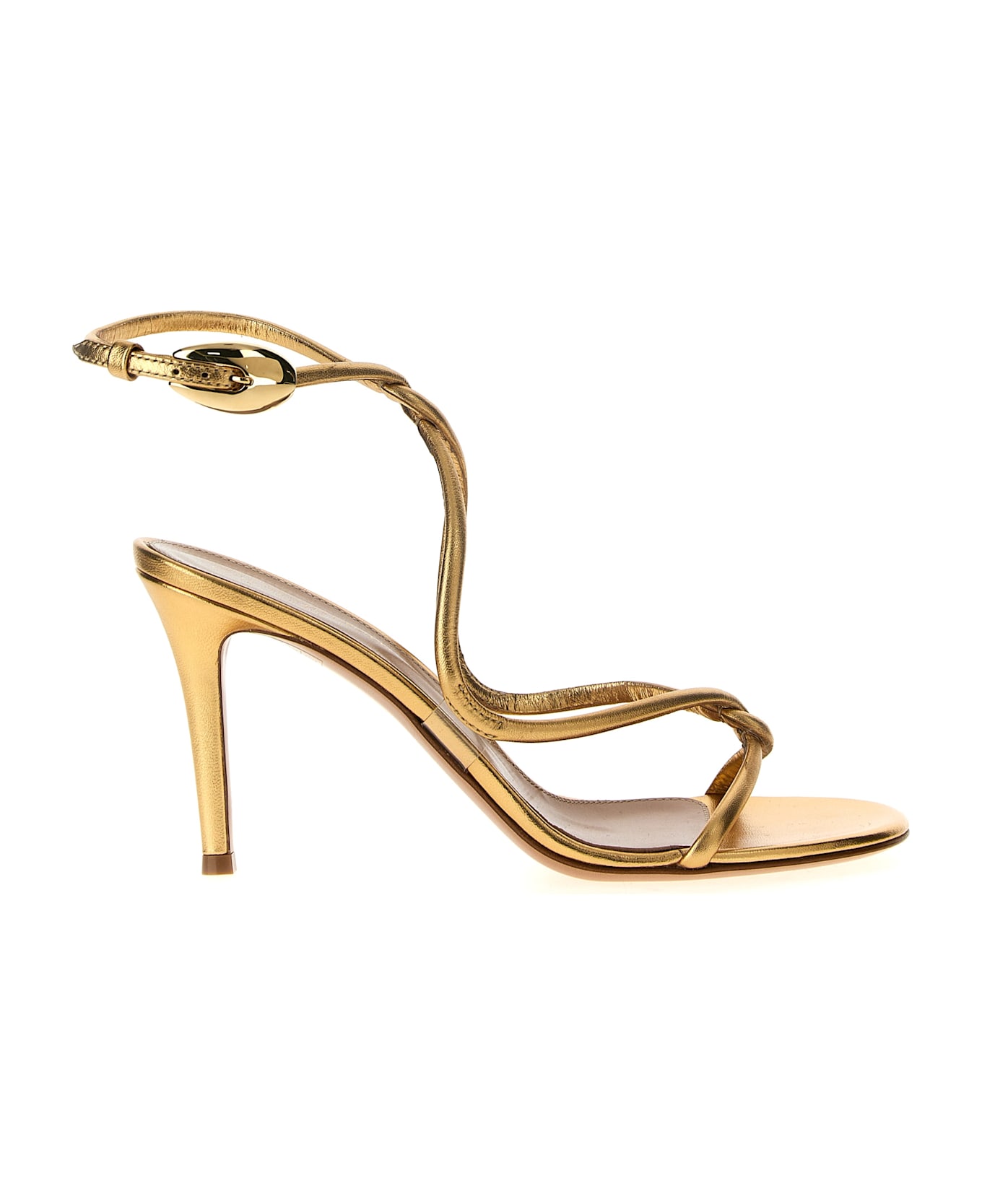 Gianvito Rossi 'black Mamba' Sandals - Gold