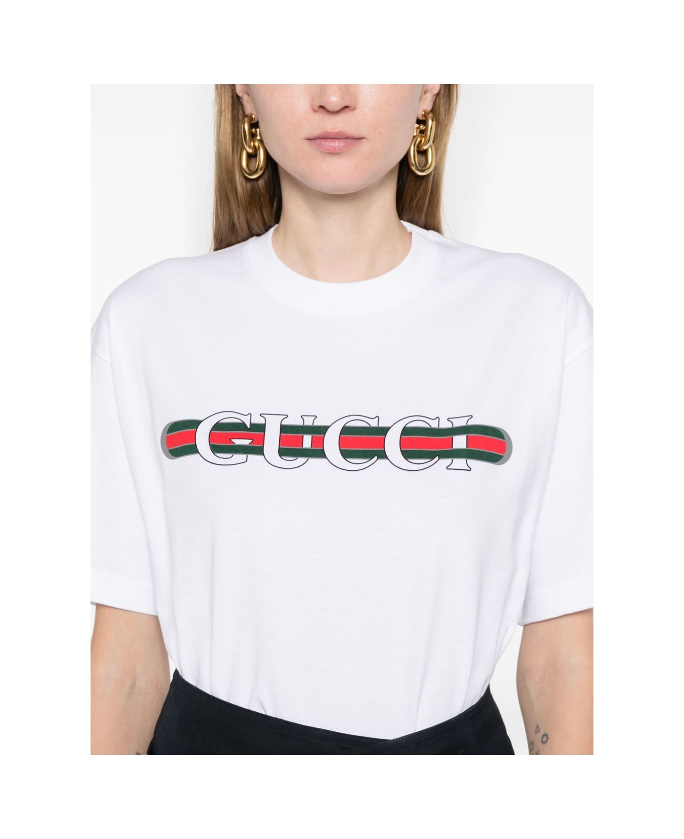 Gucci Logo Cotton T-shirt - White