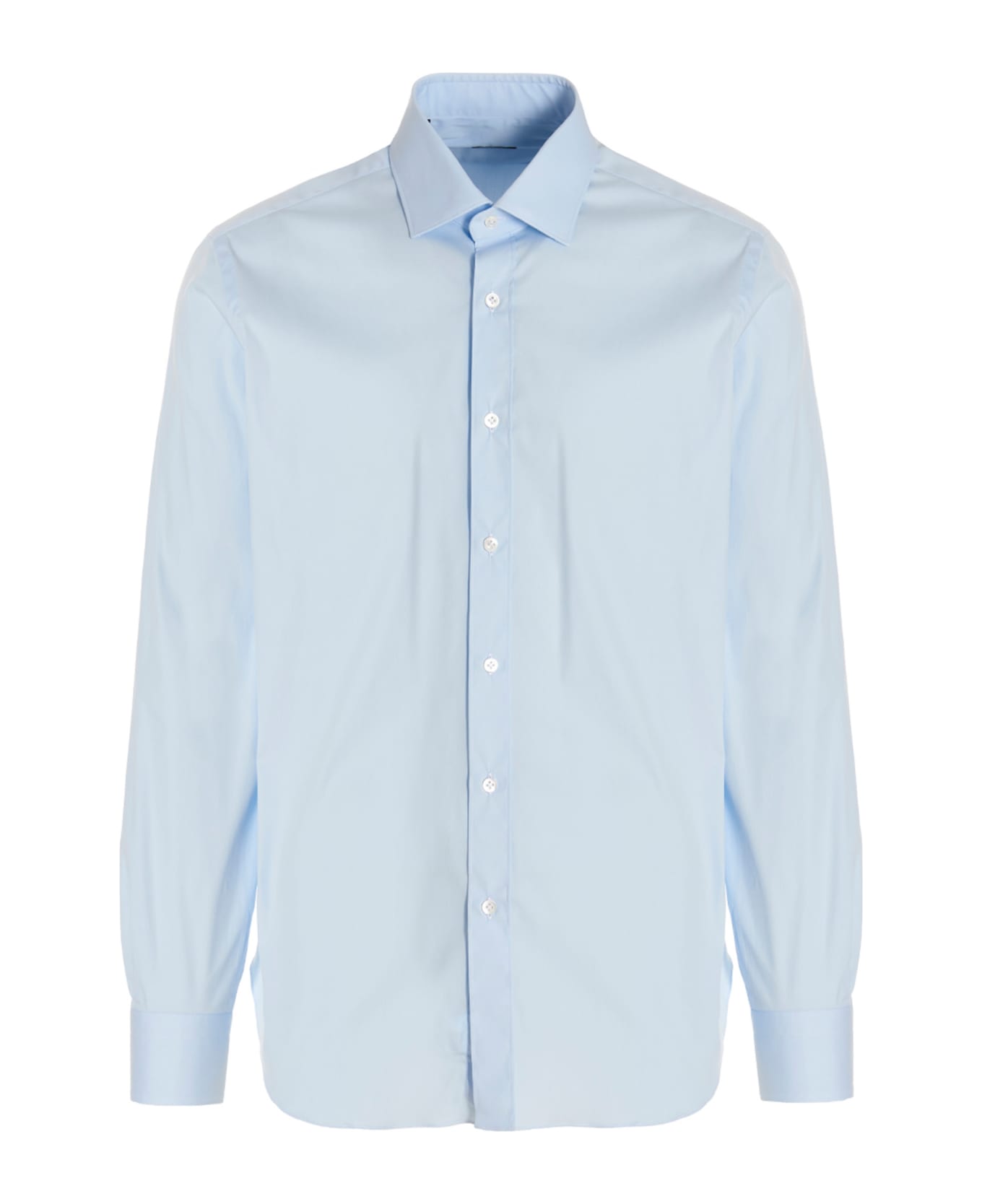 Barba Napoli Poplin Shirt - Light Blue シャツ