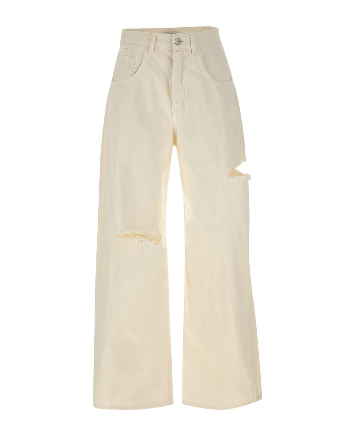 Icon Denim "poppy" Cotton Jeans - WHITE