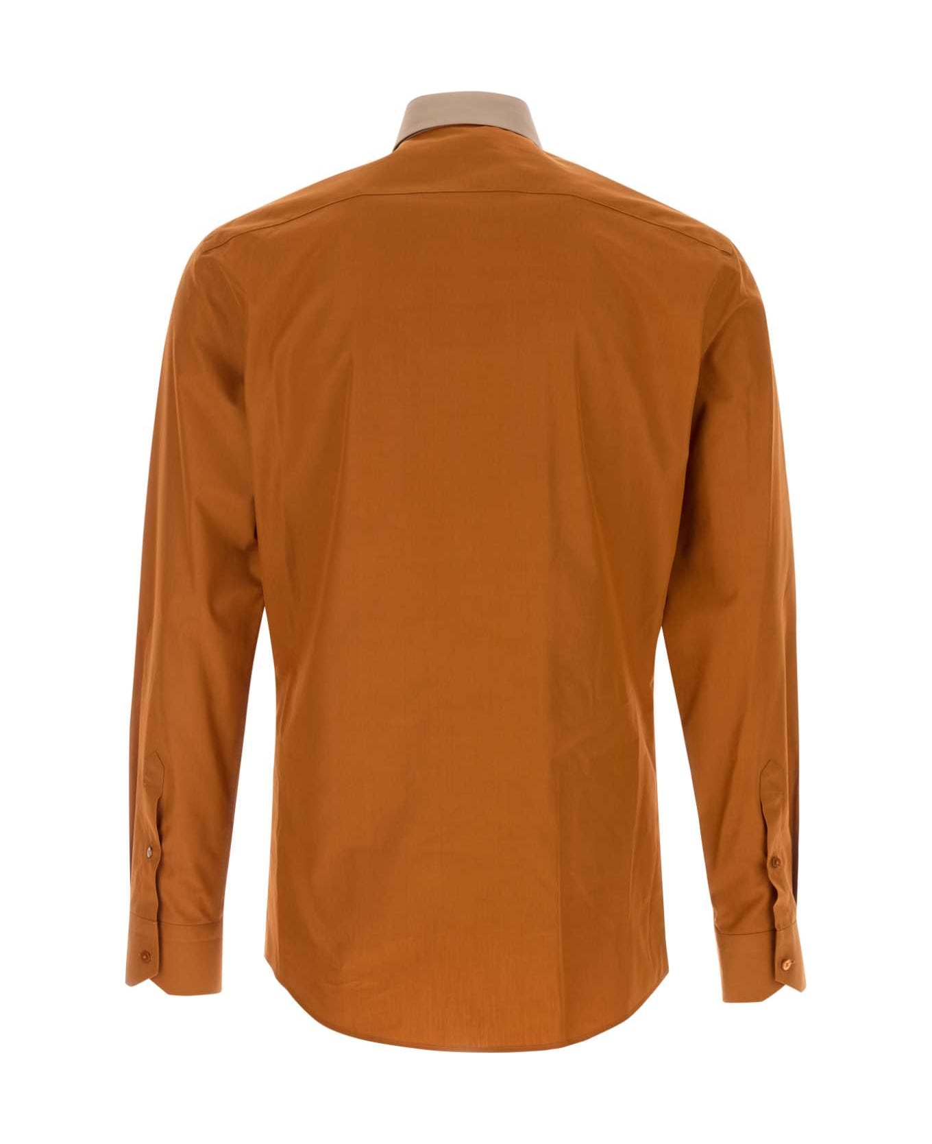 Fendi Orange Poplin Shirt - CINNAMON