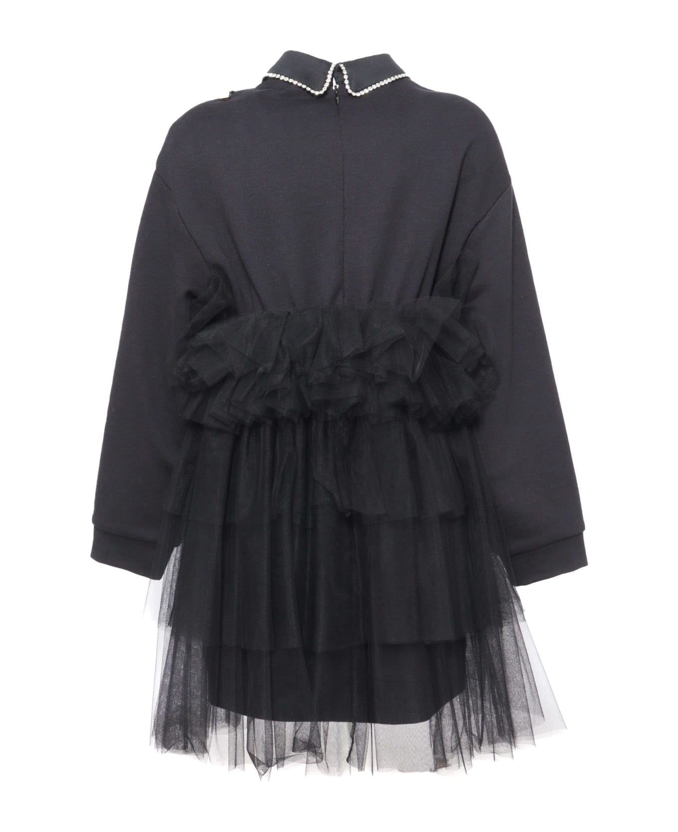 Elisabetta Franchi La Mia Bambina Jersey Dress - BLACK