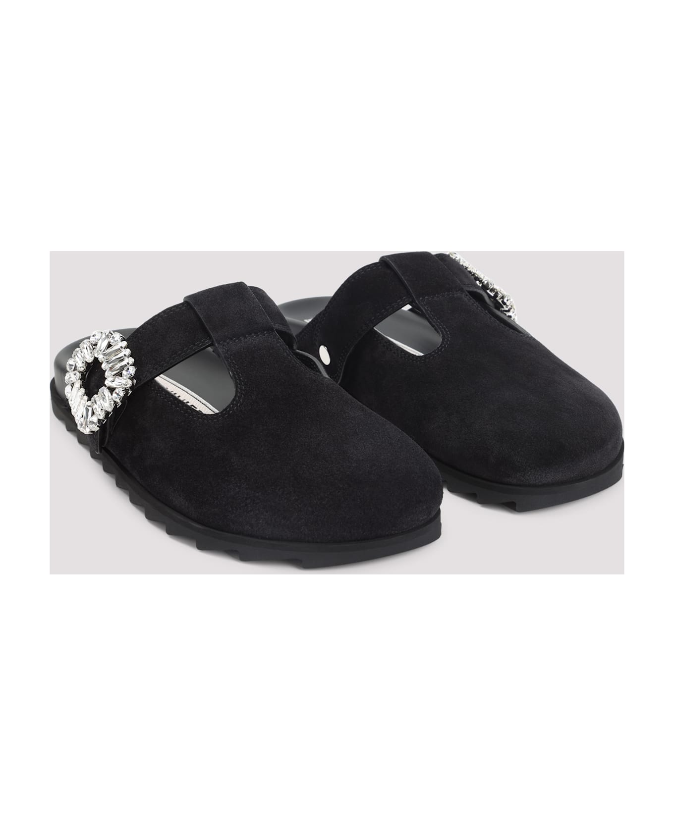 Roger Vivier Slidy Viv` Leather - Nero