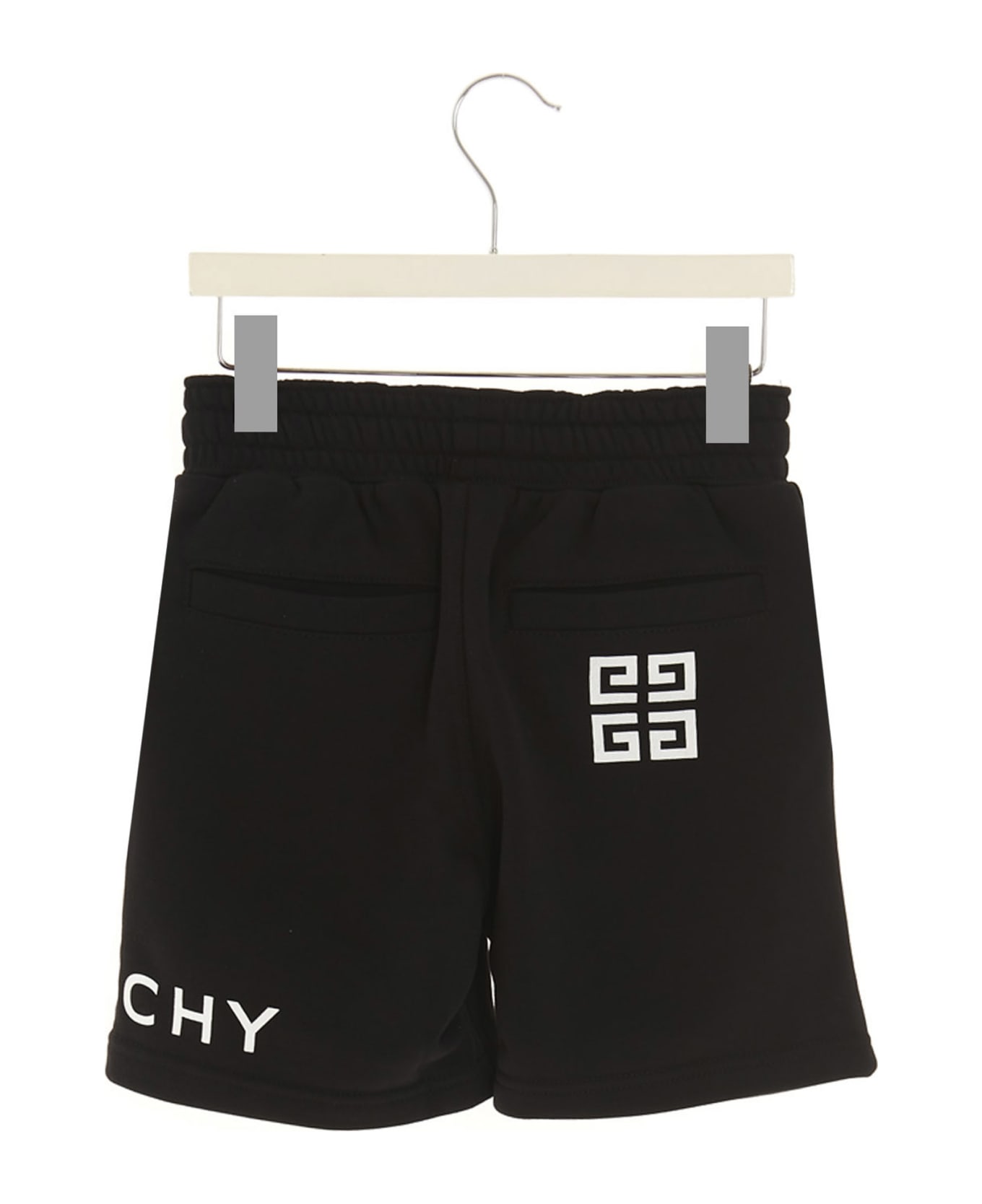 Givenchy Logo Print Shorts - White/Black