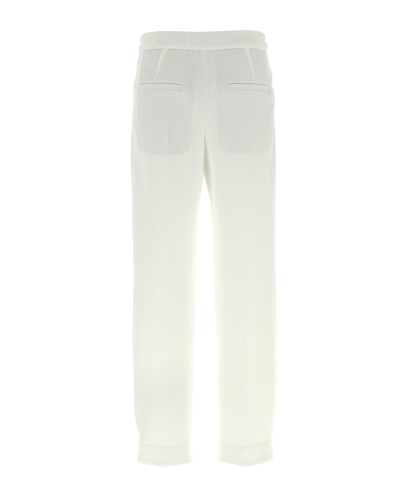 Brunello Cucinelli Piqué Pants - White