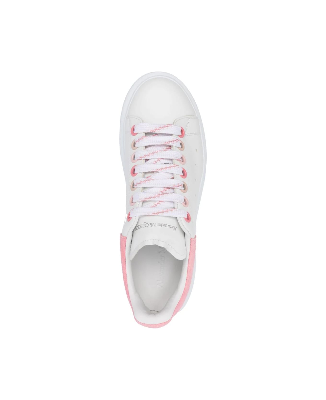 Alexander McQueen White Oversized Sneakers With Pink And Multicolour Details - White ウェッジシューズ