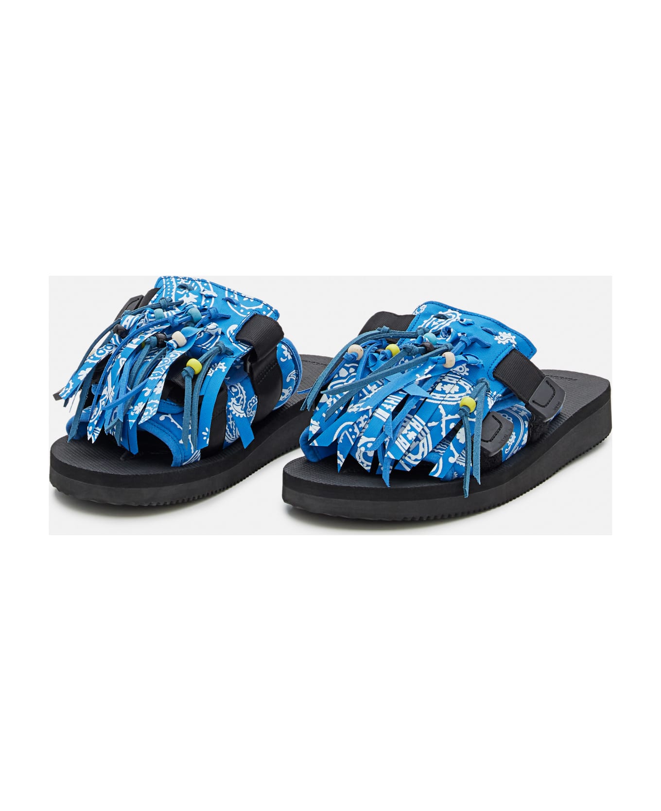 Alanui Suicoke X Alanui Moto Fringed Slippers - Blue