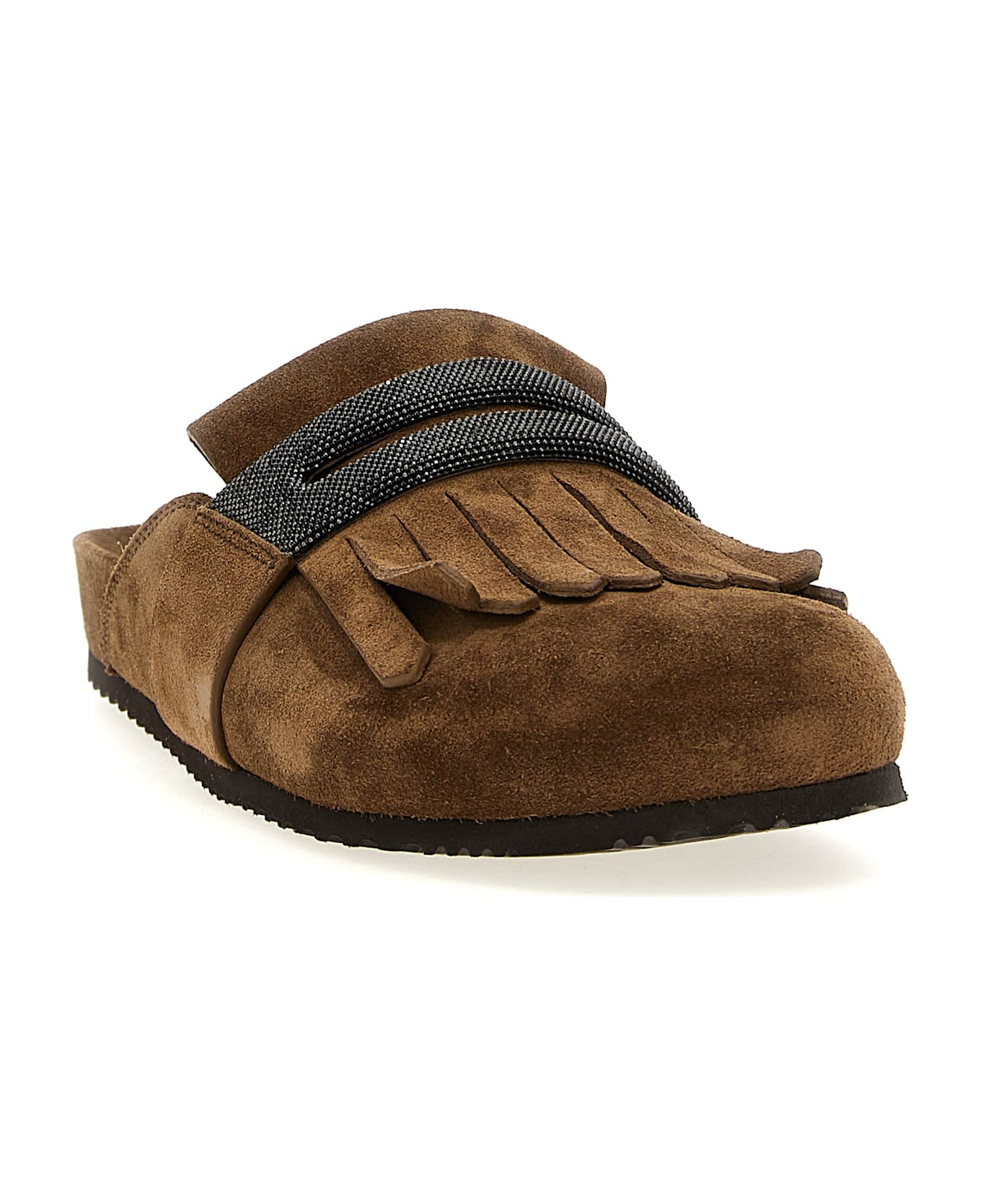 Brunello Cucinelli Monile Sabots - Brown