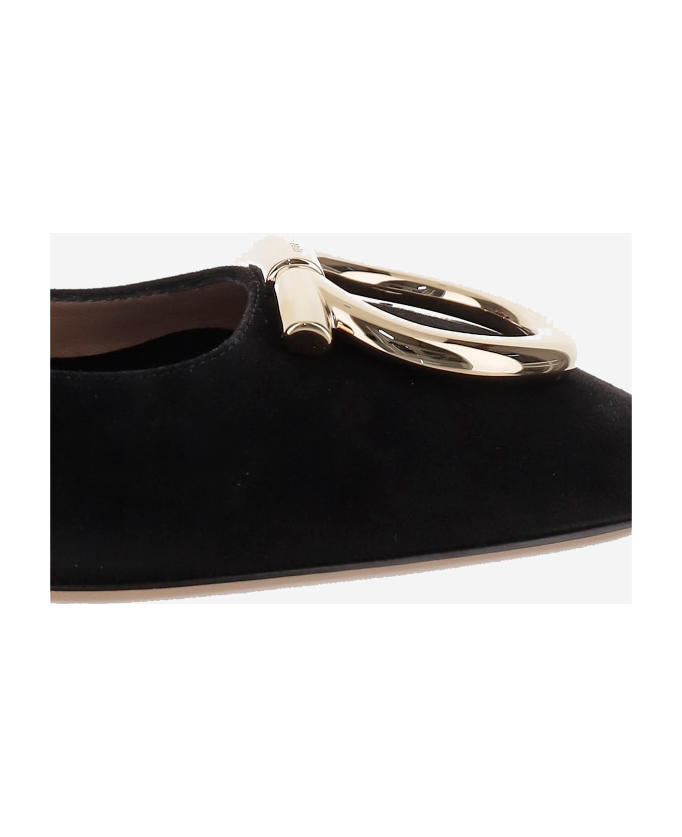 Ferragamo Leather Ballerinas - Black