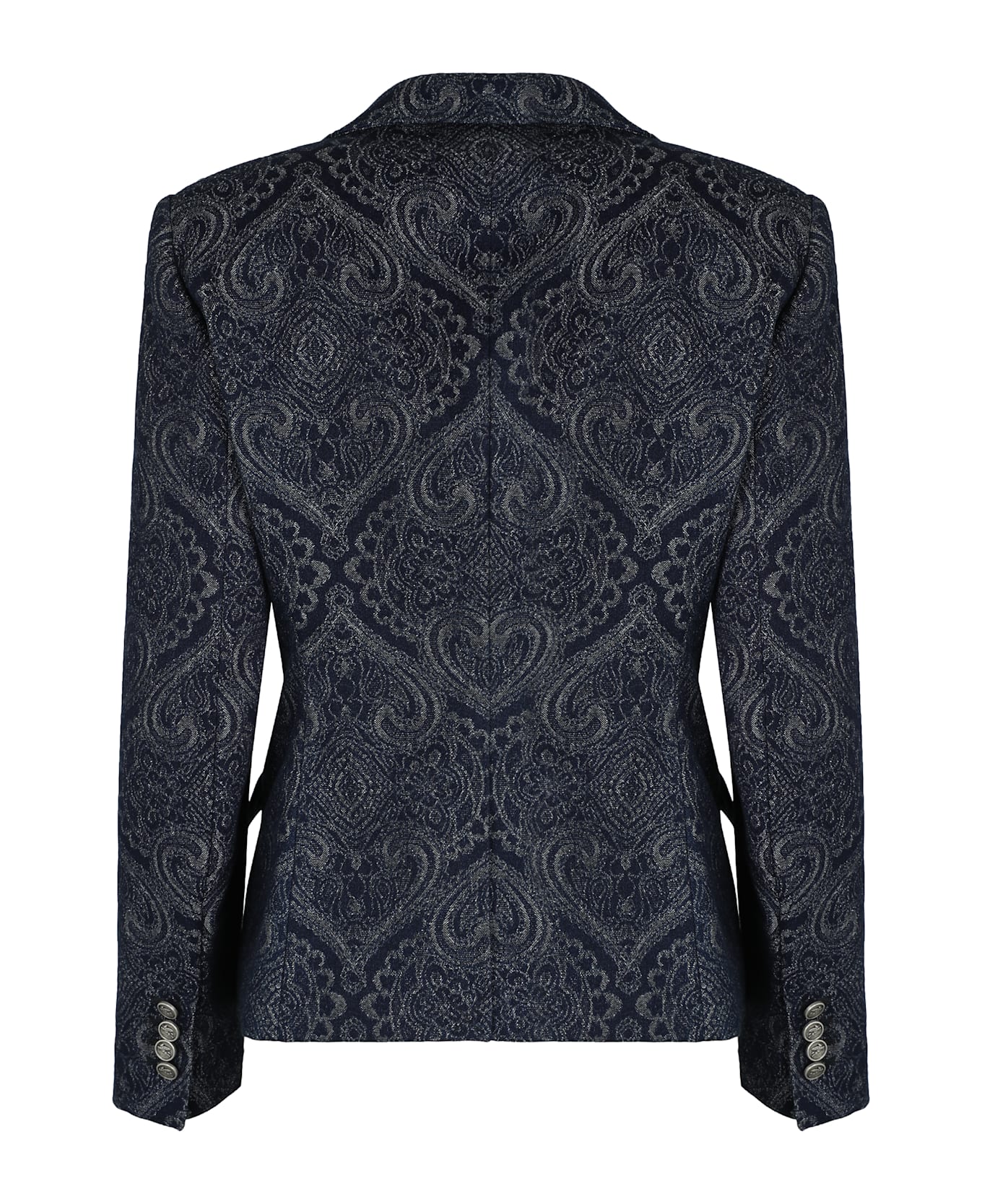 Etro Denim Jacquard Jacket - blue