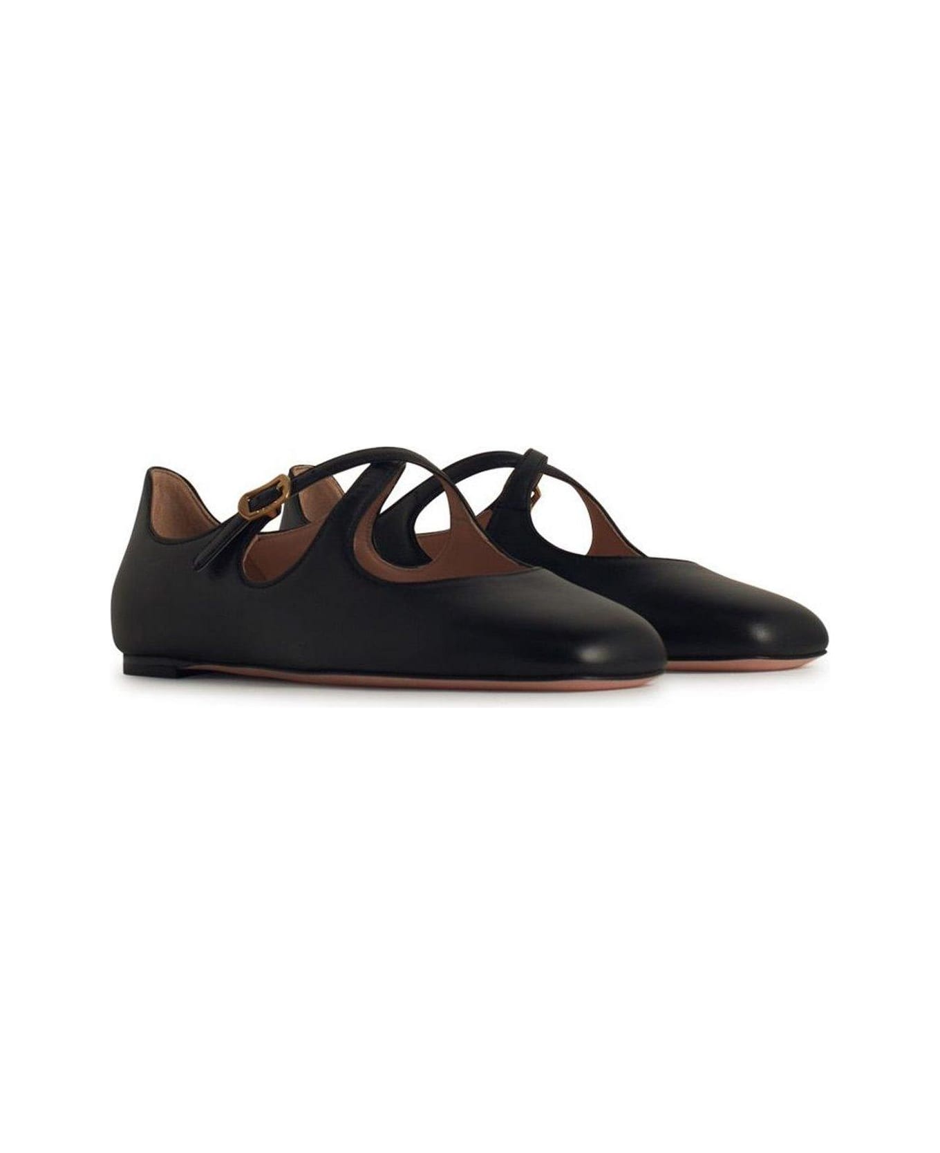 Bally Black Leather Beliska Ballerinas - Black