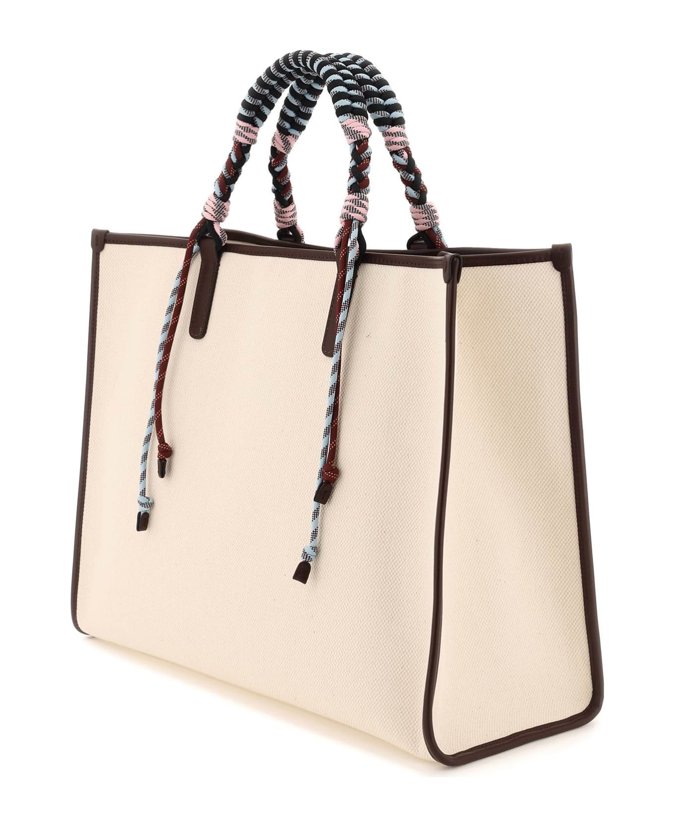 Etro Shopper Bag With Braided Handles - BEIGE (Beige) トートバッグ