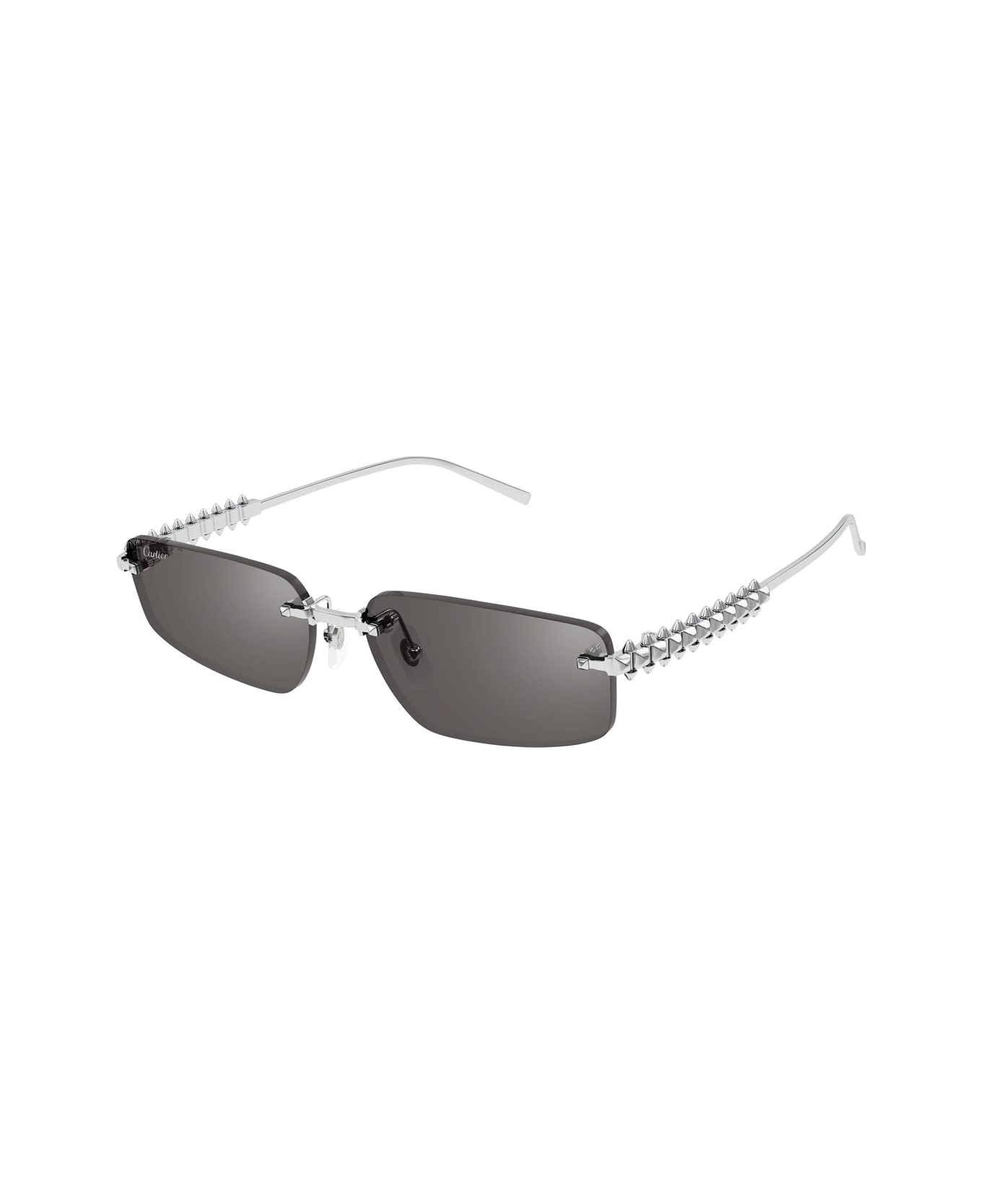 Cartier Eyewear Cartier Ct0544s Clash De Cartier 003 Silver Sunglasses - Argento