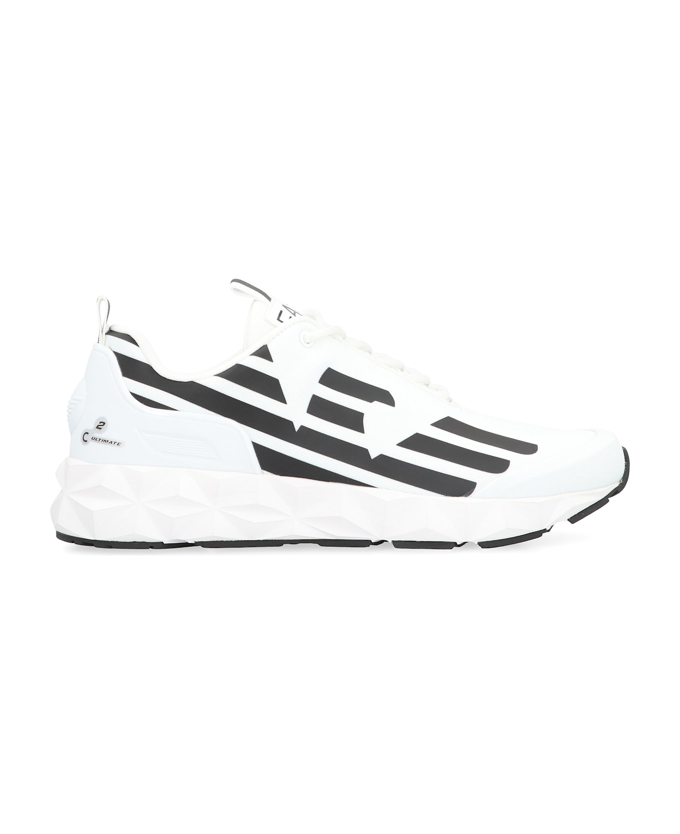 EA7 Kombat Fabric Low-top Sneakers - White