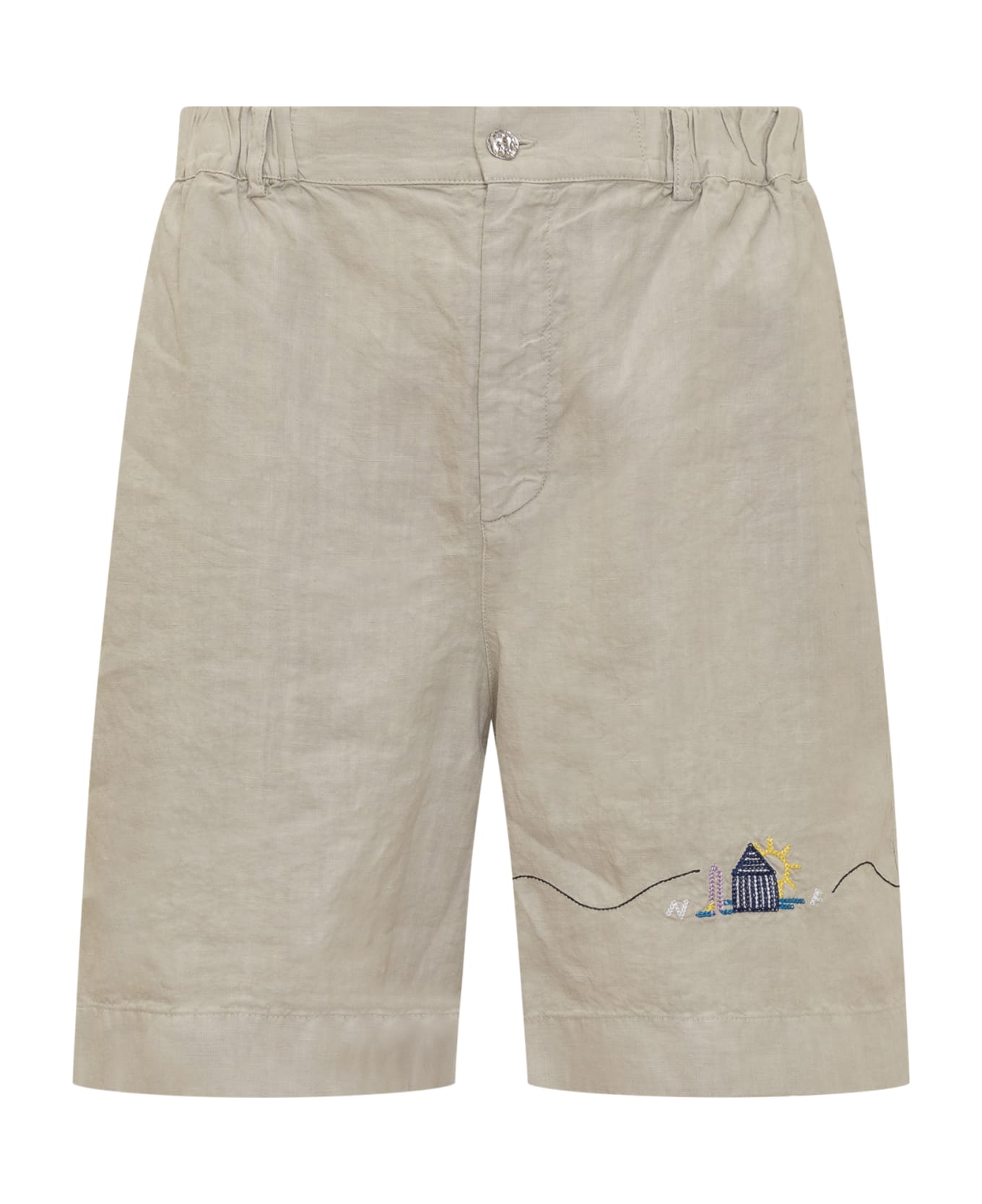 Nick Fouquet Shorts With Embroidery - LIGHT BEIGE