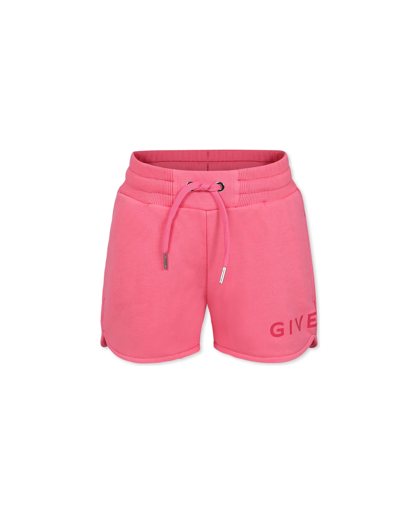 Givenchy Pink Shorts For Girl With Logo - Pink