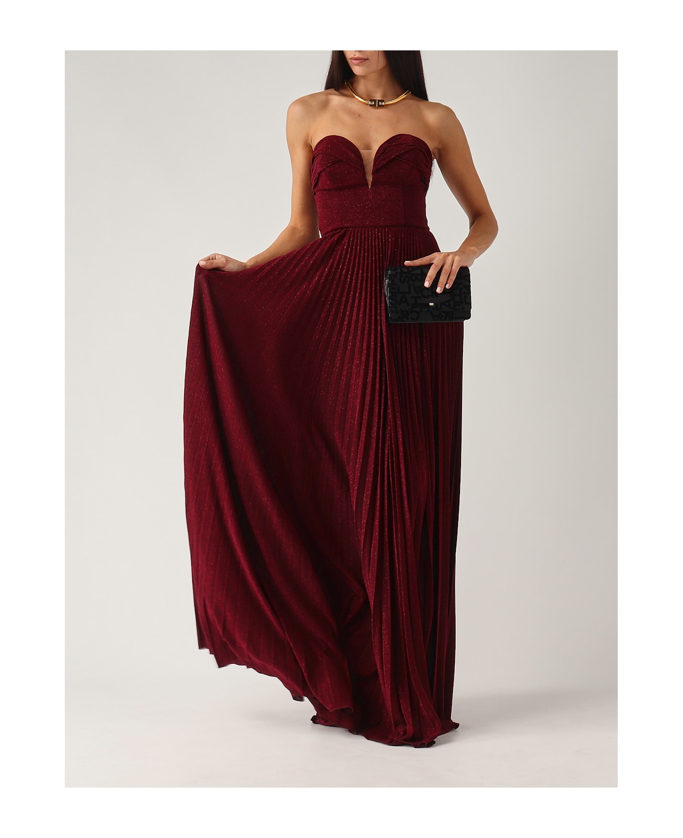 Elisabetta Franchi Viscose Dress - Bordeaux