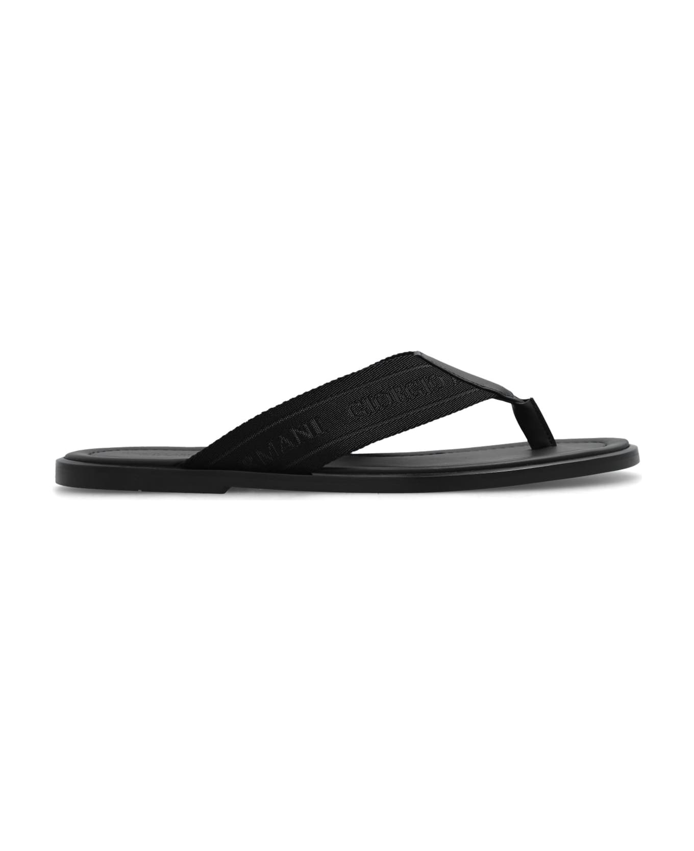 Giorgio Armani Flip-flops With Logo - BLACK