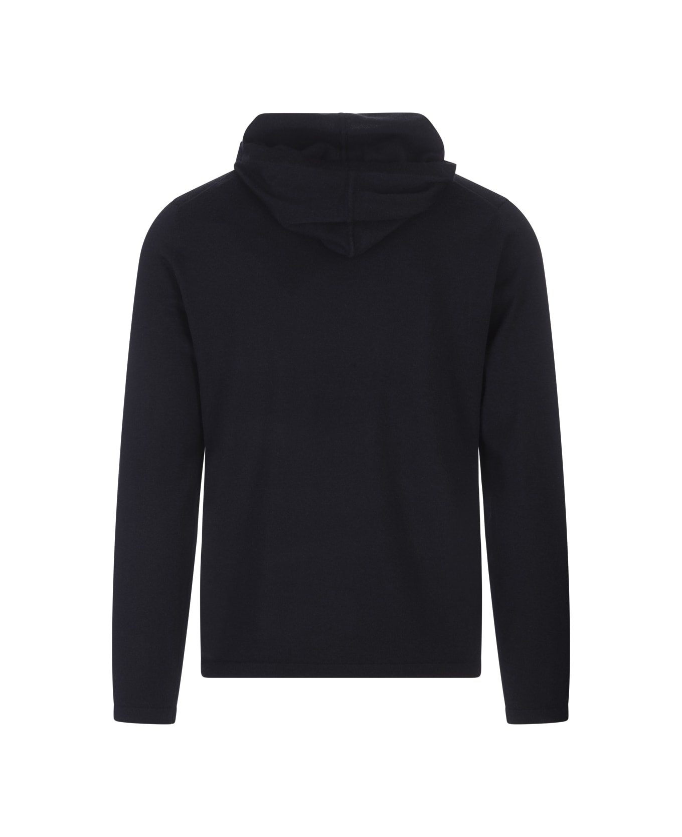 Vince Navy Blue Hoodie In Wool And Cashmere - Blue