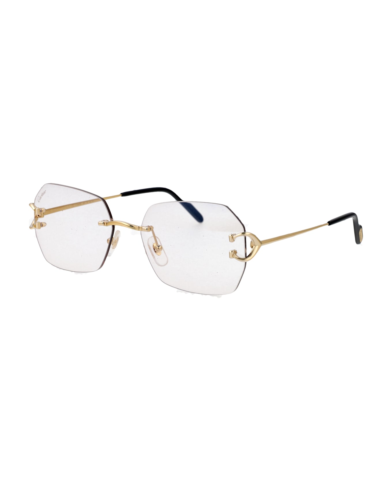 Cartier Eyewear Ct0416s Sunglasses - 001 GOLD GOLD TRANSPARENT