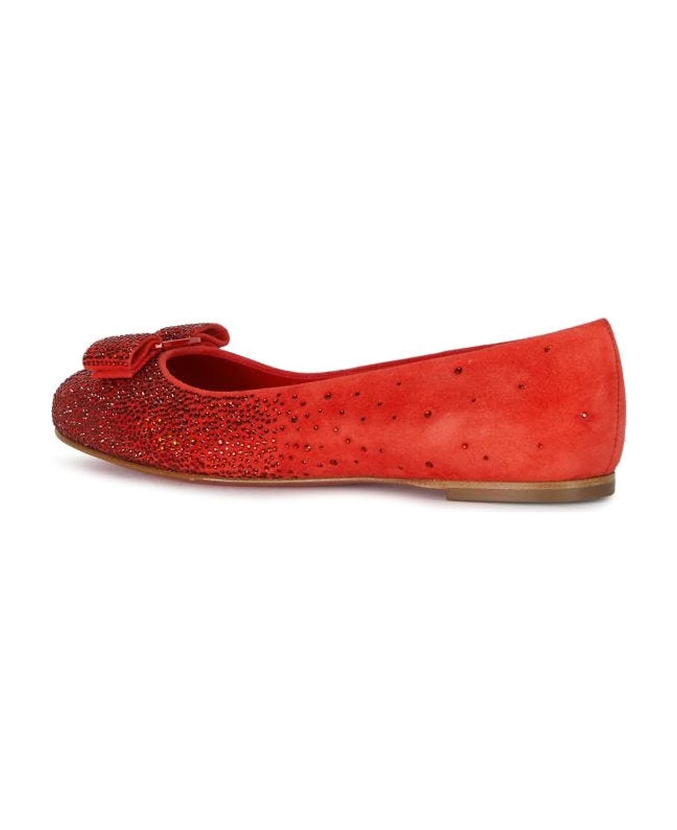 Ferragamo Ballerina Flats - Red