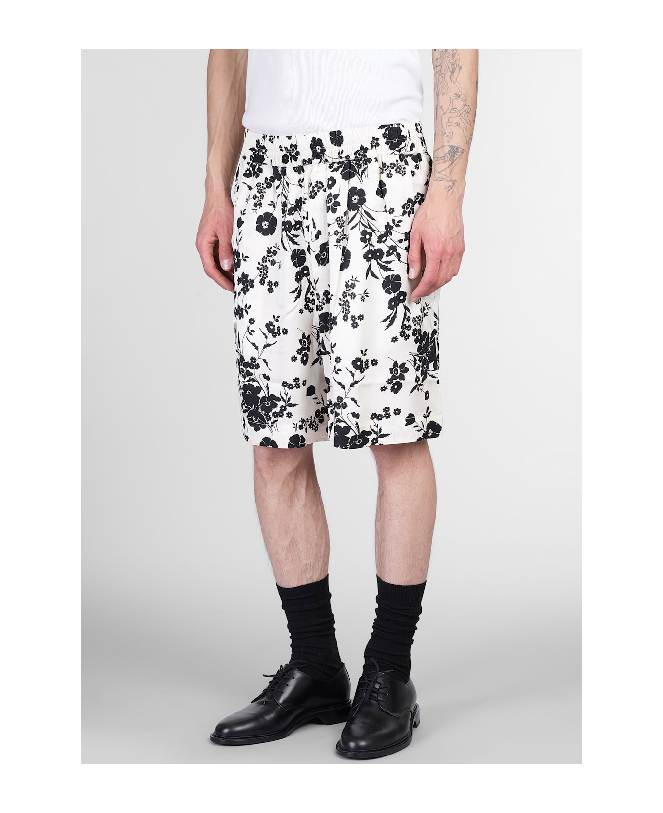 Laneus Shorts In Beige Viscose - beige