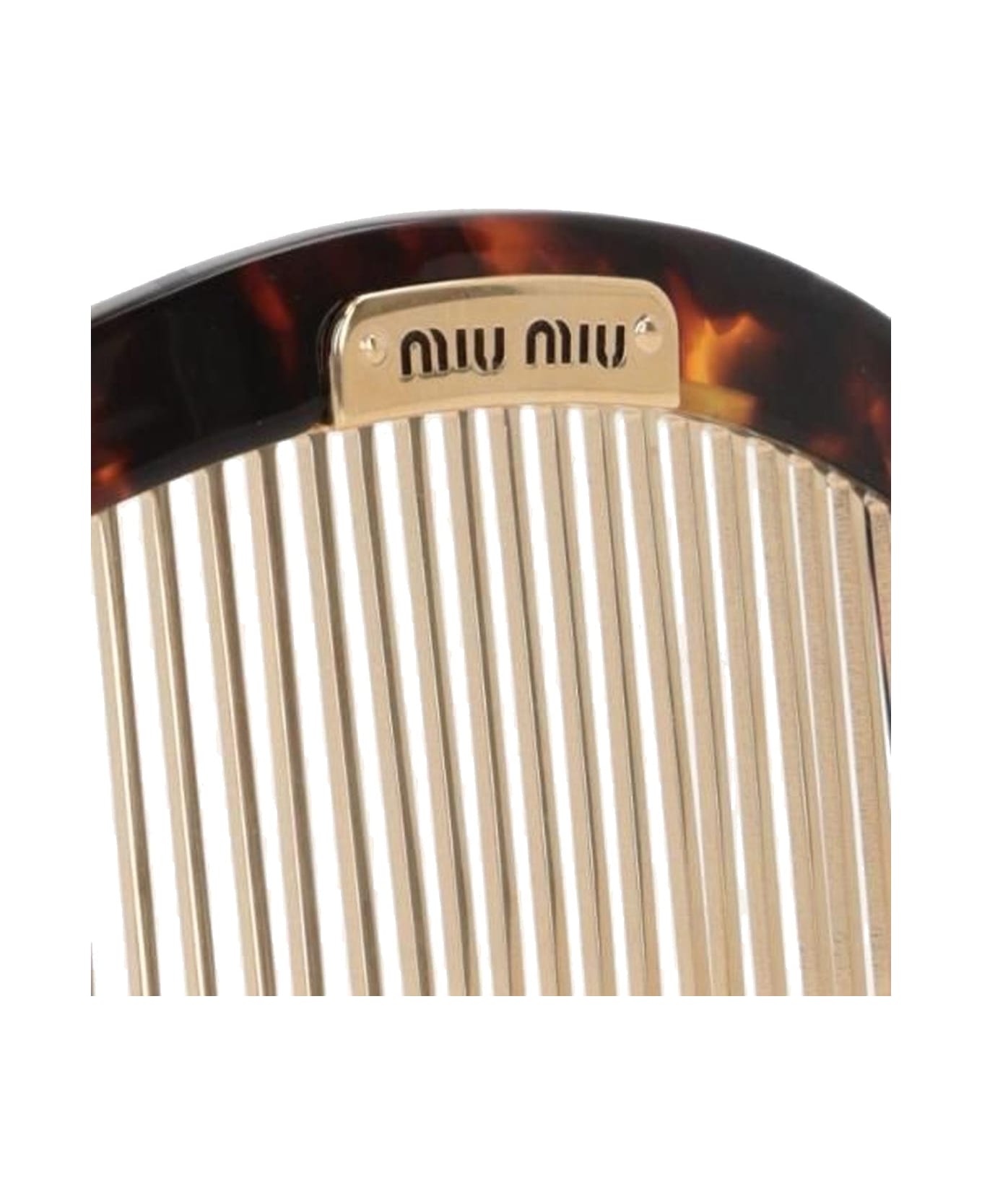 Miu Miu Hair Tortoiseshell Hair Comb - Brown