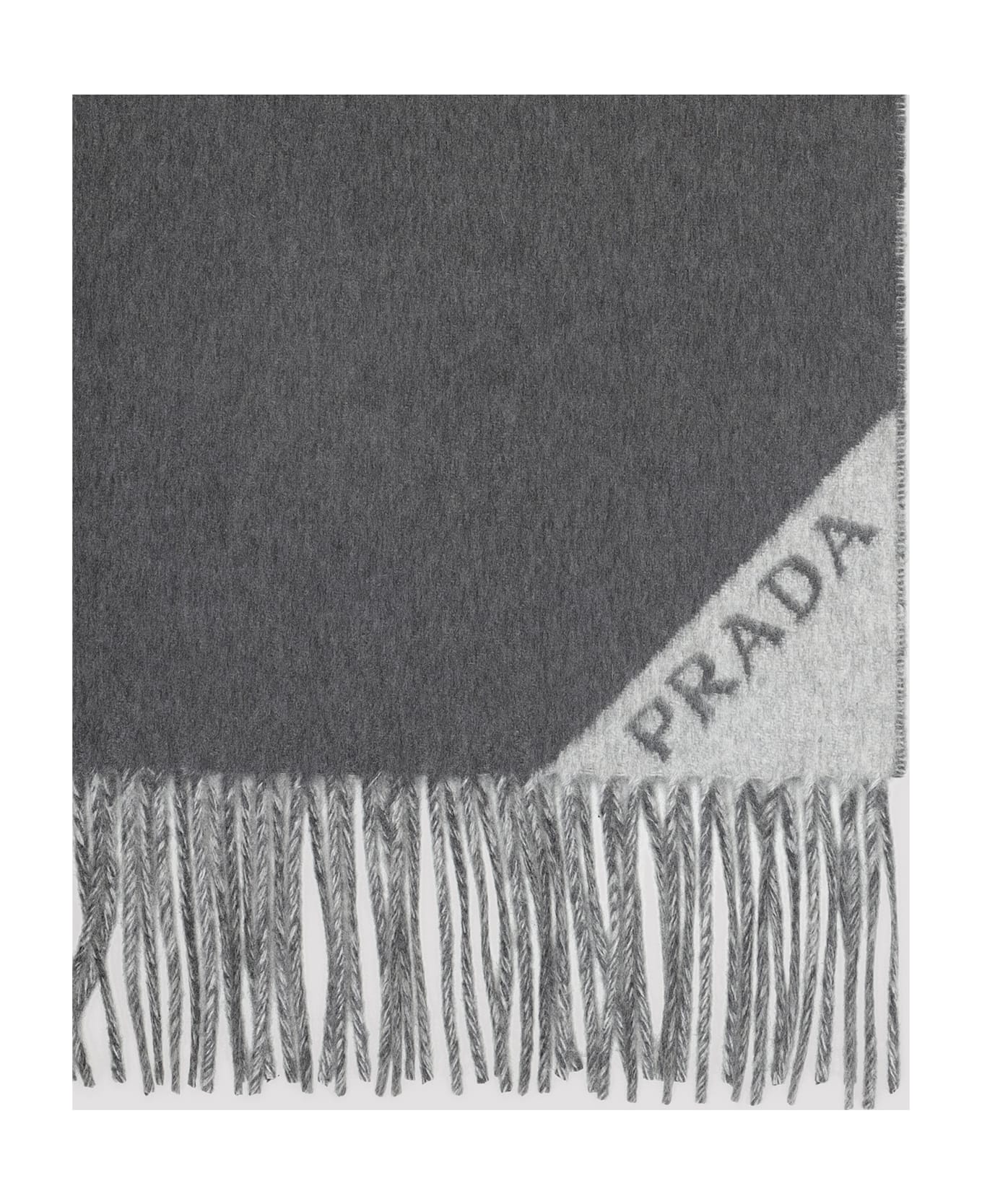 Prada Cashmere Scarf - Irf Ematite Grigio