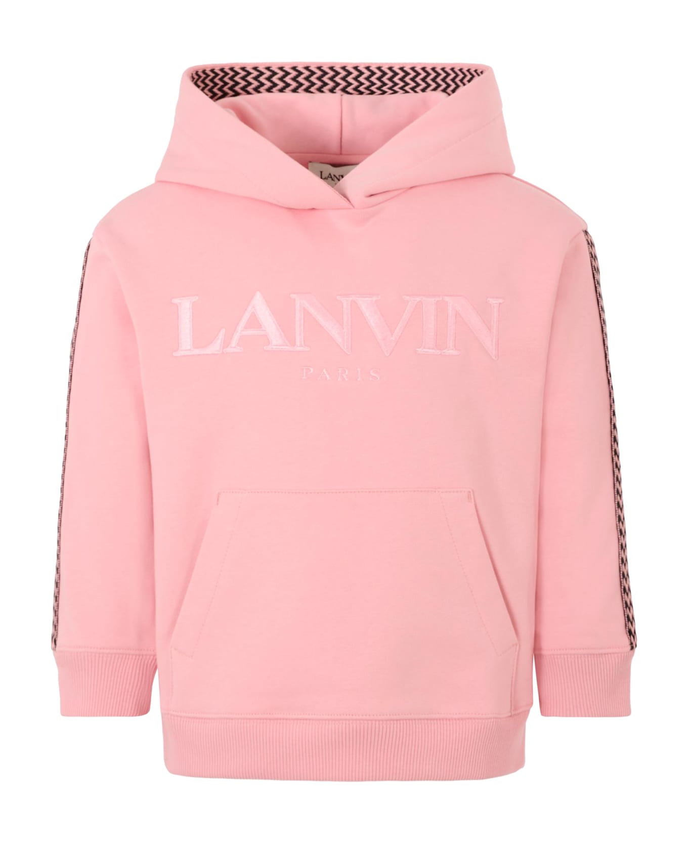 Lanvin Pink Sweatshirt For Girl With Logo - Pink