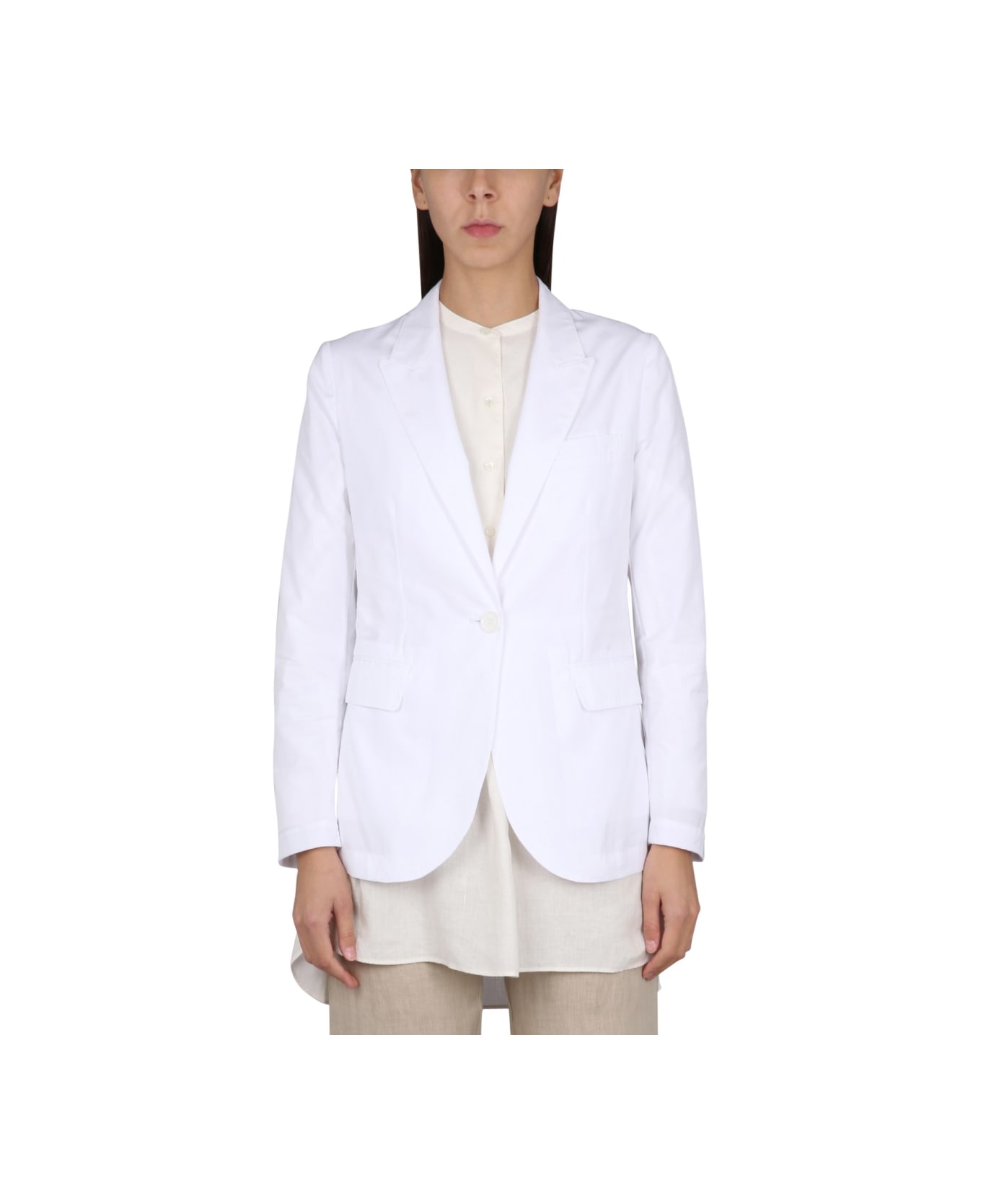 Aspesi V-neck Jacket - WHITE