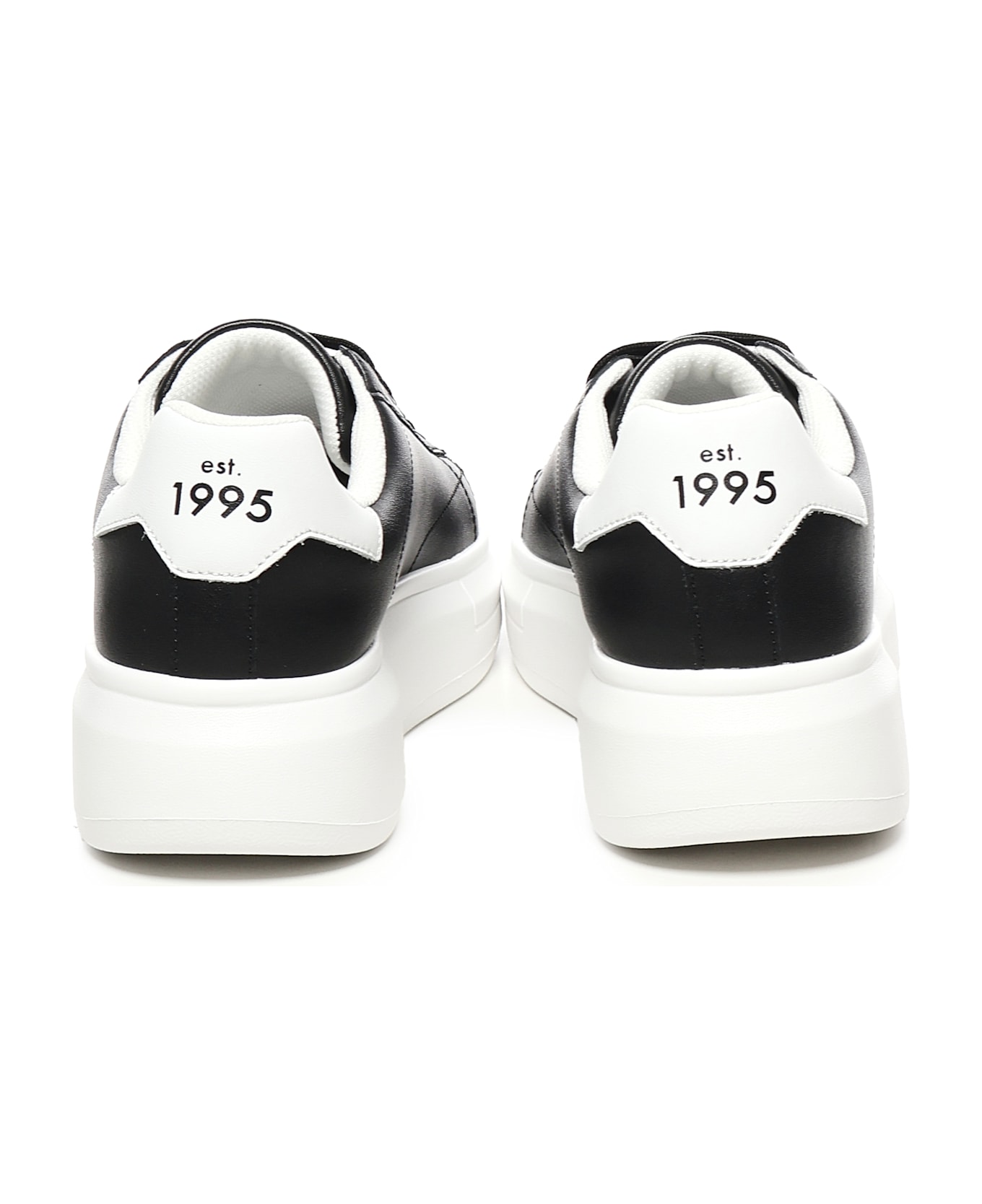 Liu-Jo Leather Platform Sneakers - Black