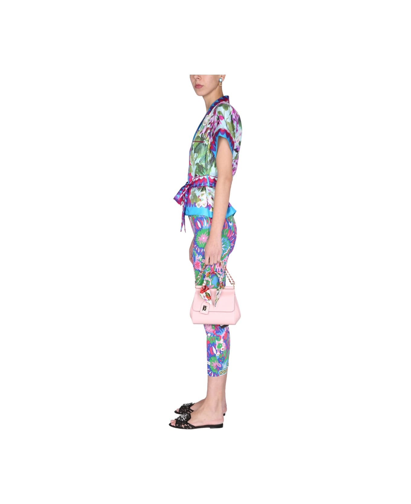 Dolce & Gabbana Floral Print Leggings - MULTICOLOUR