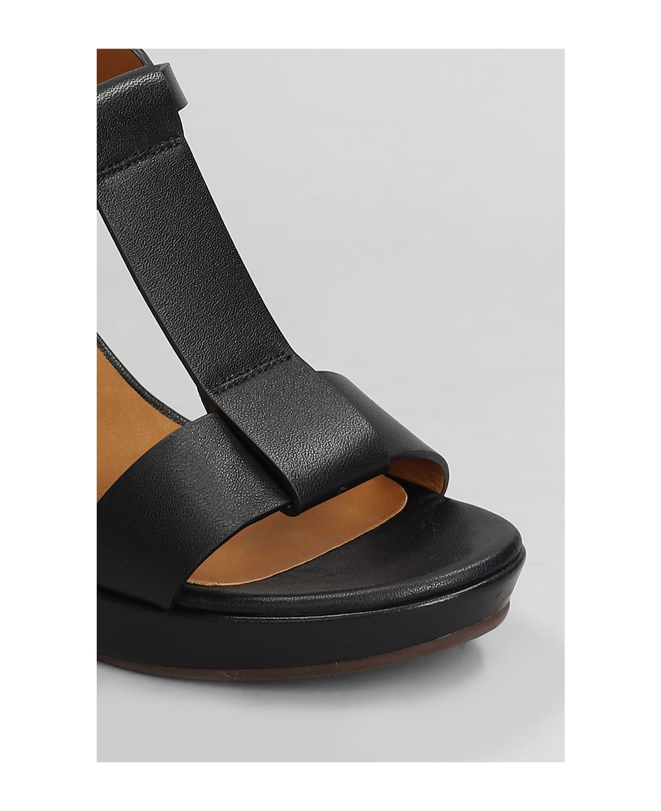 Chie Mihara Kimor-l Sandals In Black Leather - black